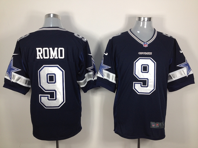 Dallas Cowboys 9 Romo Blue Nike Game Jersey